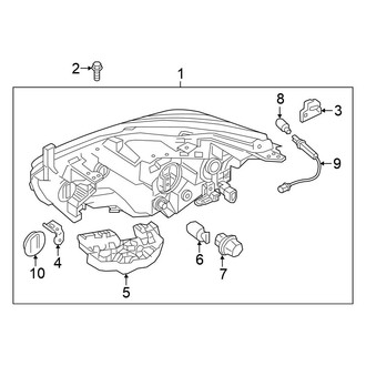 Nissan OE - Front Lamps - Headlamp Components (LED), (3.5L)