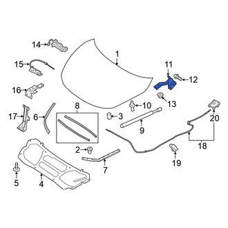 Nissan OE - Front Right Hood Hinge
