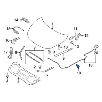 Nissan OE - Hood Release Cable Clip