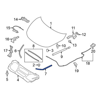 Nissan OE - Front Left Hood Seal