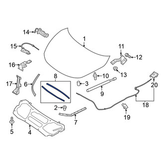 Nissan OE - Front Center Hood Seal