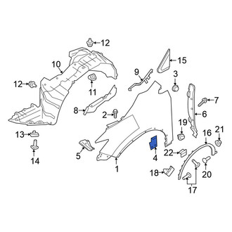 Nissan OE - Left Lower Fender Bracket