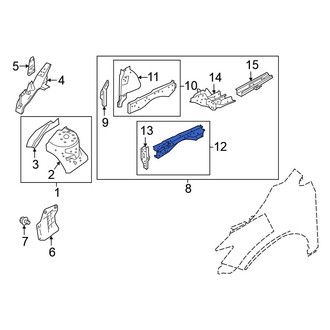 Nissan OE - Front Left Inner Frame Side Member