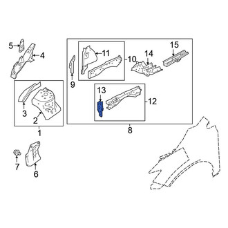 Nissan OE - Left Frame Side Member Bracket