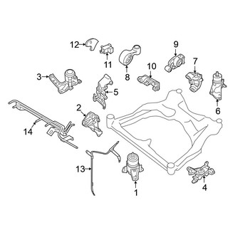Nissan OE - Engine / Transaxle - Engine & Transmission Mounting (FWD 3.5L)