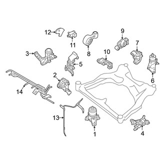 Nissan OE - Engine / Transaxle - Engine & Transmission Mounting (AWD 3.5L)