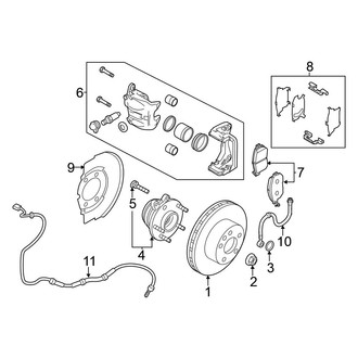 Nissan OE - Front Suspension - Brake Components (Platinum / S / SL / SV)