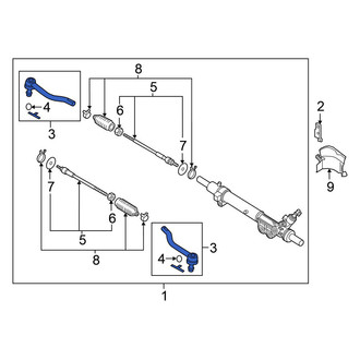 Nissan OE - Inner Steering Tie Rod End