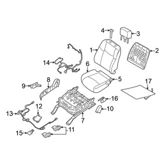 Nissan OE - Seats & Tracks - Passenger Seat Components (W/O Power), (3.5L)