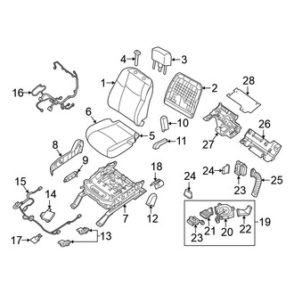 Nissan OE - Seats & Tracks - Passenger Seat Components (With Power)
