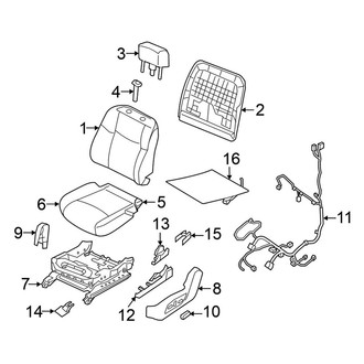 Nissan OE - Seats & Tracks - Driver Seat Components (W/O Power), (3.5L)