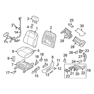 Nissan OE - Seats & Tracks - Driver Seat Components (With Power)