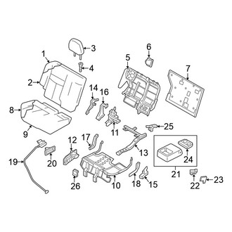 Nissan OE - Seats & Tracks - Rear Seat Components (60% Side)