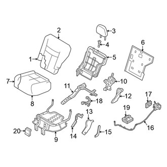 Nissan OE - Seats & Tracks - Rear Seat Components (40% Side), (3.5L)