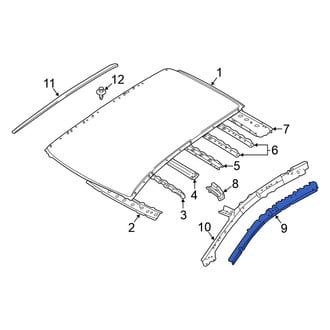 Nissan OE - Left Roof Side Rail Reinforcement