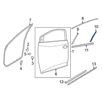 Nissan OE - Front Right Lower Inner Black Out Tape