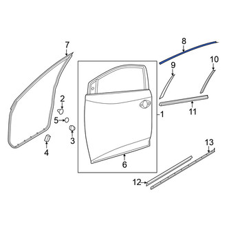 Nissan OE - Front Left Upper Black Out Tape