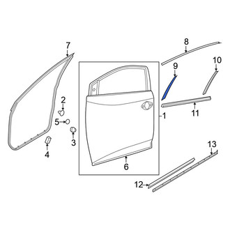Nissan OE - Front Left Lower Outer Black Out Tape