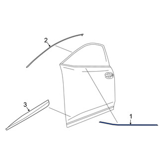 Nissan OE - Front Left Door Belt Molding