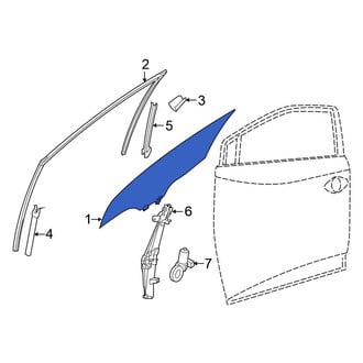Nissan OE - Front Left Door Glass