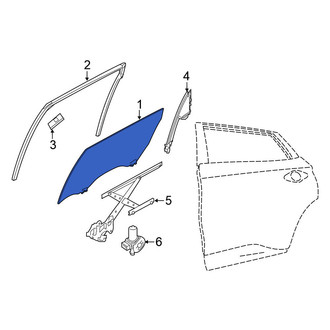 Nissan OE - Front Left Door Glass