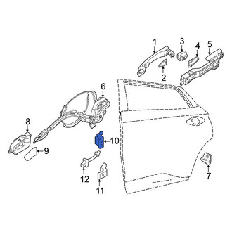 Nissan OE - Rear Left Upper Door Hinge