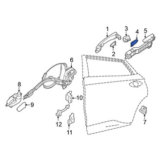 Nissan OE - Rear Outer Exterior Door Handle Gasket