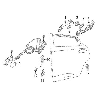 Nissan OE - Rear Door - Lock & Hardware (3.5L)