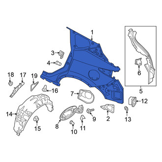 Nissan OE - Rear Left Inner Quarter Panel