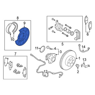 Nissan OE - Rear Left Brake Dust Shield