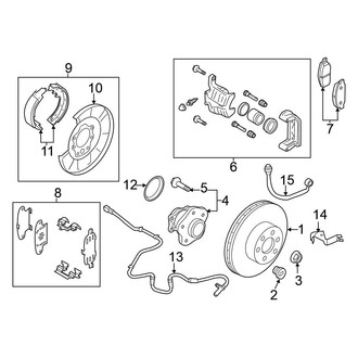 Nissan OE - Rear Suspension - Brake Components (Platinum / S / SL / SV AWD)