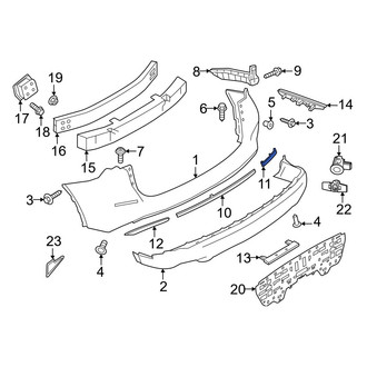 Nissan OE - Rear Right Upper Bumper Trim