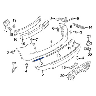Nissan OE - Rear Left Upper Bumper Trim