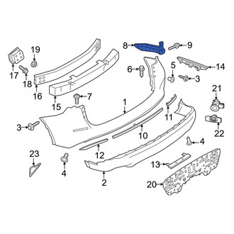 Nissan OE - Rear Left Bumper Cover Support Rail
