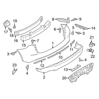 Nissan OE - Rear Bumper - Bumper & Components (Platinum / S / SL / SV)