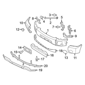 Nissan OE - Front Bumper - Bumper & Components (3-Piece Design)
