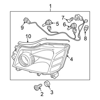 Nissan OE - Front Lamps - Headlamp Components