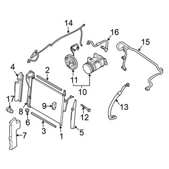 Nissan OE - Air Conditioner & Heater - Condenser, Compressor & Lines