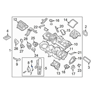 Nissan OE - Upper A/C Evaporator Core Seal