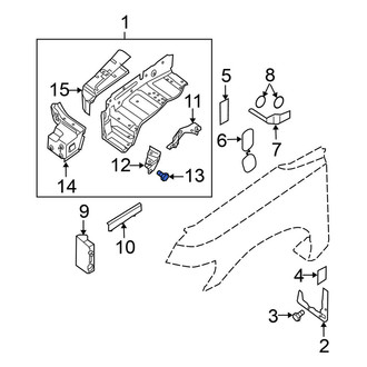 Nissan OE - Fender Apron Bolt