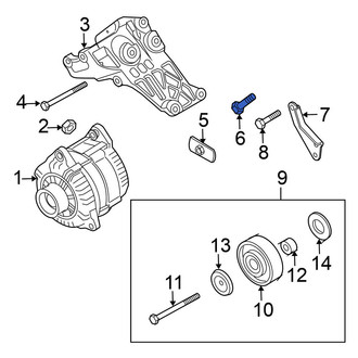 Nissan OE - Power Steering Pump Mounting Bolt
