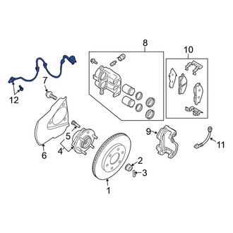 Nissan OE - Front ABS Wheel Speed Sensor