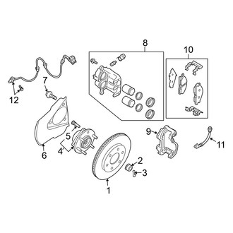 Nissan OE - Front Suspension - Brake Components