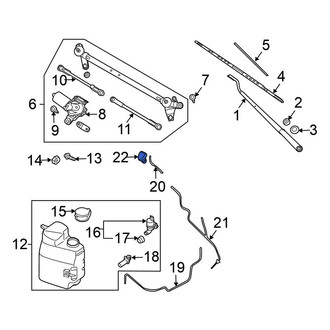 Nissan OE - Front Right Windshield Washer Nozzle