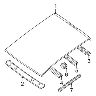 Nissan OE - Cab - Roof & Components (W/O Sunroof), (PRO-4X / S / SL / SV Crew Cab)