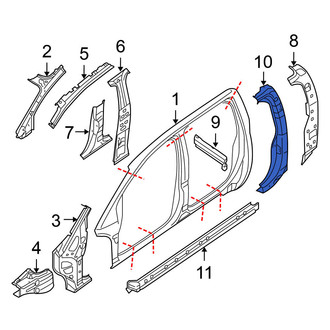 Nissan OE - Right Body C-Pillar Reinforcement