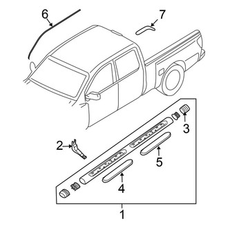Nissan OE - Cab - Exterior Trim (W/O Sunroof), (PRO-4X / S / SL / SV Crew Cab)