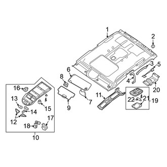 Nissan OE - Cab - Interior Trim (W/O Sunroof Roof Trim), (Crew Cab)