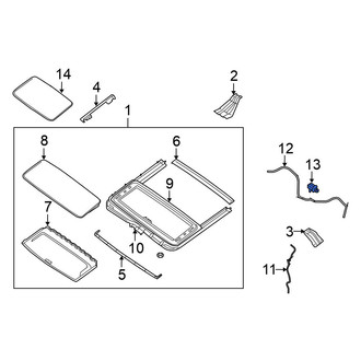 Nissan OE - Sunroof Drain Hose Clip