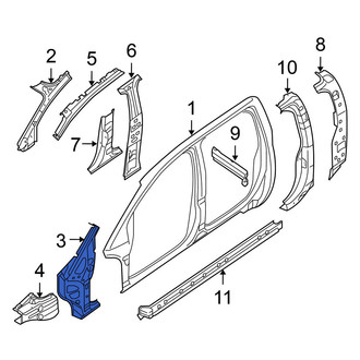 Nissan OE - Right Lower Body A-Pillar Reinforcement